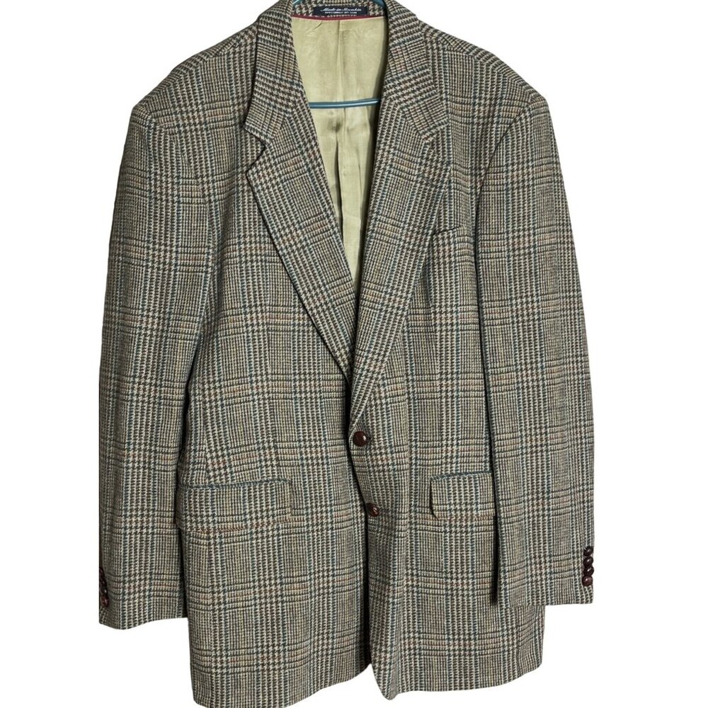 Glencarlyn Classic Clothing Tweed Sport Coat Wool Blazer Preppy Mens Size 44L